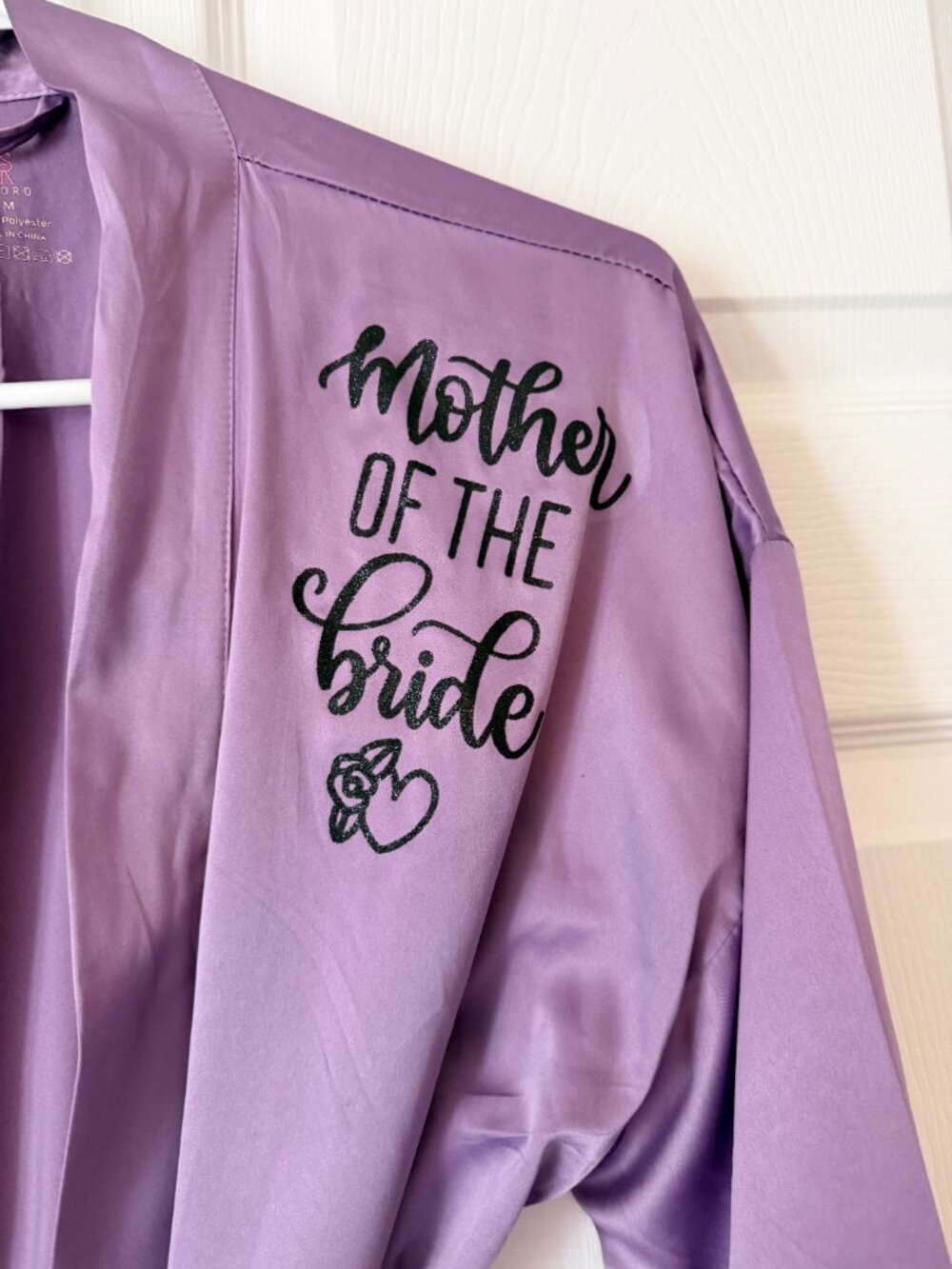 Satin with Lace,  Elegant Orchid Purple Mother of the Bride Robe Sz Medium